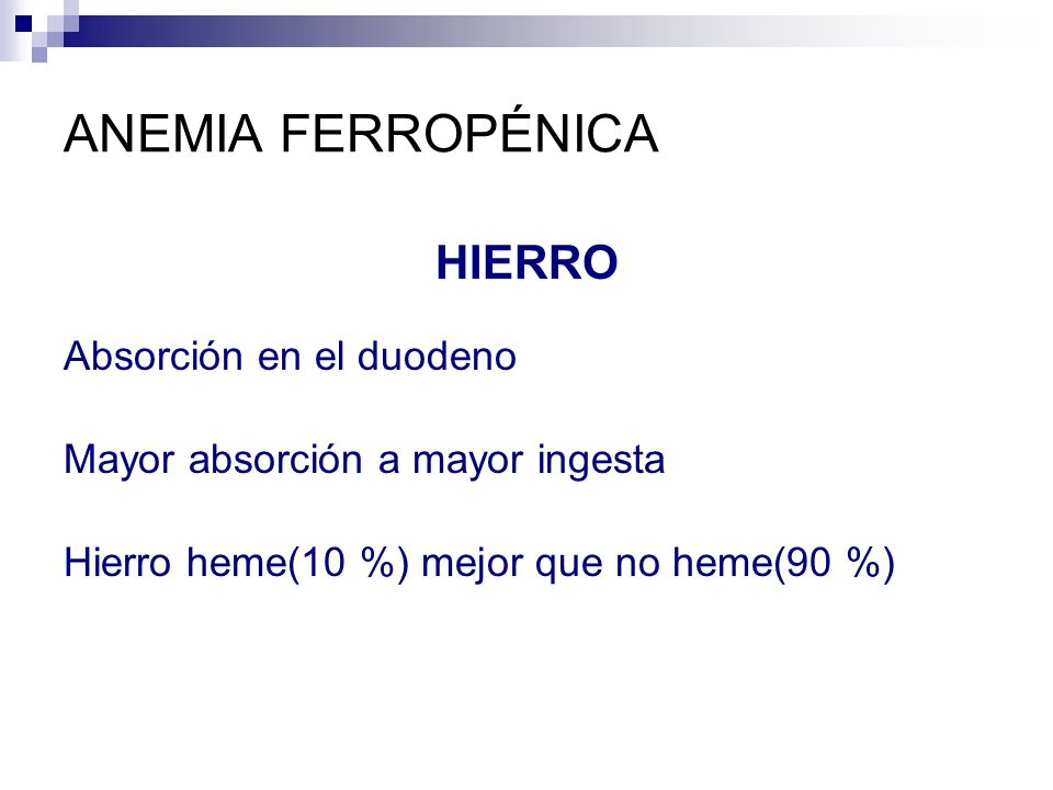 valores de hierro en anemia ferropenica